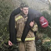 Bradford-on-Avon firefighter James Compton in training for his charity hill climb